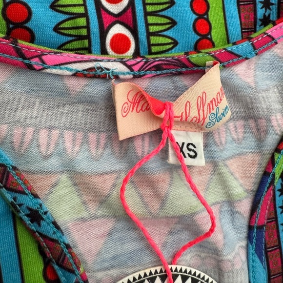 NWT Mara Hoffman Jersey Racerback Fitted Mini Dress in Ganesh Sky Size XS - Picture 12 of 15